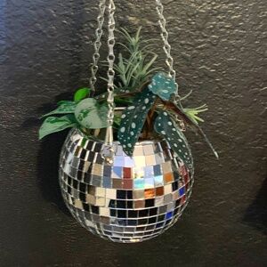 Disco Ball hanging planter from Urban Outfitters retro groovy vibes